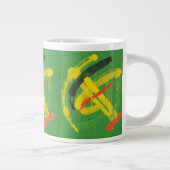 Abstract Expressionist Mark Making Fine Art Mug Grote Koffiekop (Rechts)