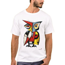 Abstract Expressionist Owl Modern Animal Art