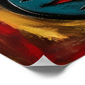 Abstract Expressionist Ukulele – Symbolic Modern Poster (Hoek)