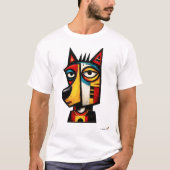 Abstract Expressionist Wolf Geometric Modern Art T-shirt (Voorkant)