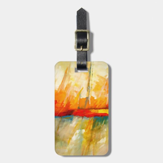 Abstract expressionistisch Bagagelabel (Voorkant verticaal)