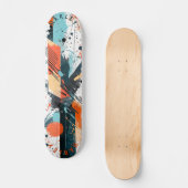Abstract expressionistisch - gedurfde moderne kuns persoonlijk skateboard (Voorkant)