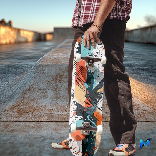 Abstract expressionistisch - gedurfde moderne kuns persoonlijk skateboard