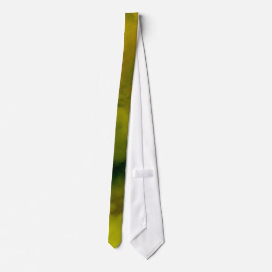 Abstract expressionistisch geel groen stropdas (Achterkant)