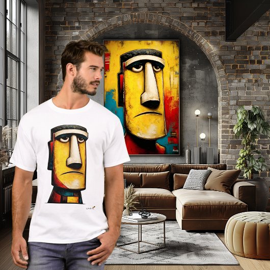 Abstract Expressionistisch Gezicht | Modern Symbol T-shirt