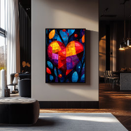 Abstract Expressionistisch Hart – Trillende Kunst Poster