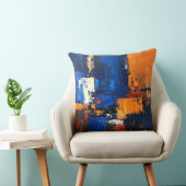 Abstract expressionistisch kussenhoesontwerp kussen (Stoel)