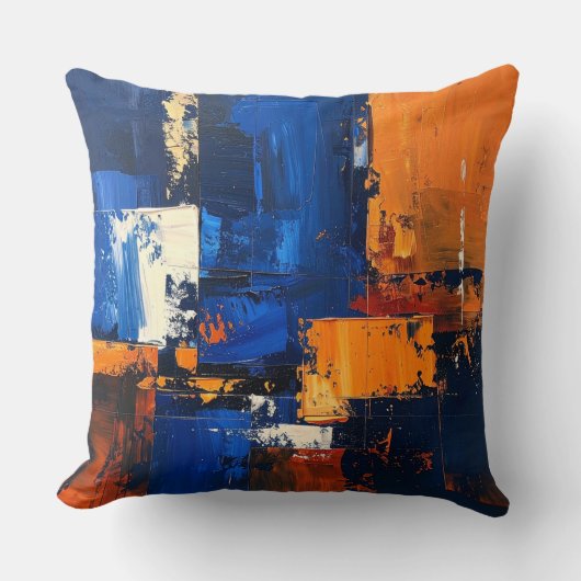 Abstract expressionistisch kussenhoesontwerp kussen (Voorkant)