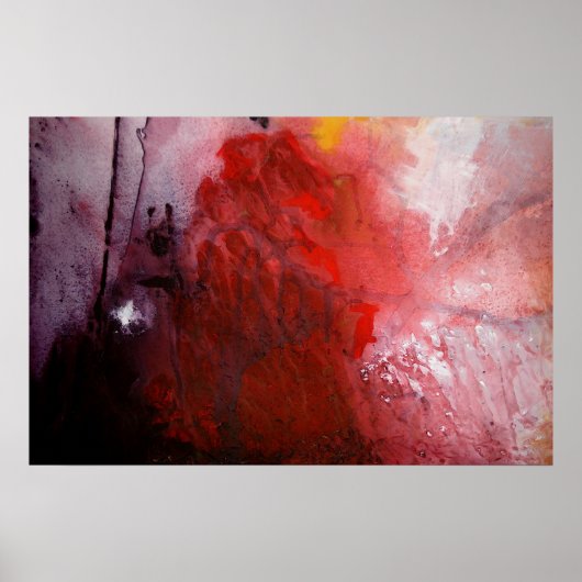 Abstract expressionistisch schilderij print Poster (Voorkant)