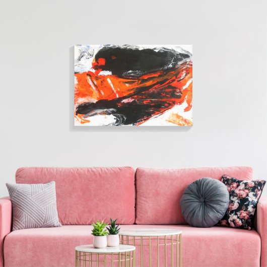 Abstract expressionistisch schilderij van Pierre G Canvas Afdruk (Insitu (Woonkamer))