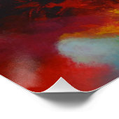 Abstract expressionistisch schilderij van Serdar H Poster (Hoek)