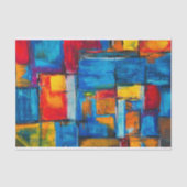 Abstract expressionistisch schilderpatroon tissuepapier (Voorkant)