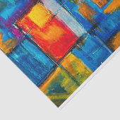 Abstract expressionistisch schilderpatroon tissuepapier (Detail)