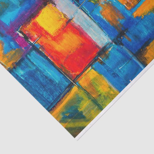 Abstract expressionistisch schilderpatroon tissuepapier (Detail)