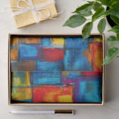 Abstract expressionistisch schilderpatroon tissuepapier (Geschenk)
