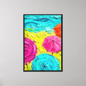 Abstract expressionistisch zonnig strand canvas afdruk (Voorkant)