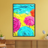 Abstract expressionistisch zonnig strand canvas afdruk (Insitu (Woonkamer))