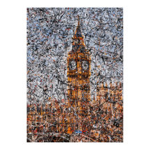 Abstract expressionistische Big Ben Londen Drip Ar