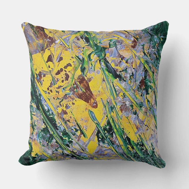 Abstract expressionistische deken kussen (Voorkant)