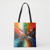 Abstract expressionistische kleurrijke schilderkun tote bag (Voorkant)