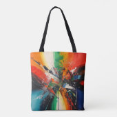 Abstract expressionistische kleurrijke schilderkun tote bag (Achterkant)