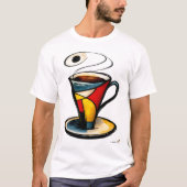 Abstract Expressionistische koffiekop | Modern sym T-shirt (Voorkant)