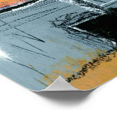 Abstract Expressionistische Kunst Gebouwen Schilde Poster (Hoek)