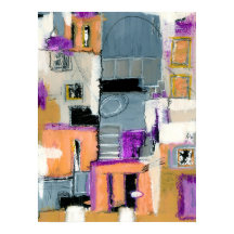 Abstract Expressionistische Kunst Gebouwen Schilde