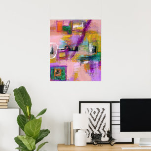 Abstract Expressionistische Kunst Intuïtieve Schil Poster