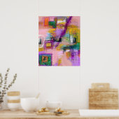 Abstract Expressionistische Kunst Intuïtieve Schil Poster (Keuken)