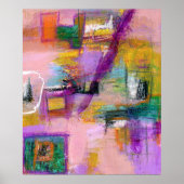 Abstract Expressionistische Kunst Intuïtieve Schil Poster (Voorkant)
