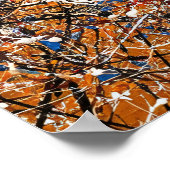 Abstract Expressionistische Parijs Eiffeltoren Dri Poster (Hoek)