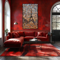 Abstract expressionistische Parijs Eiffeltoren Dri