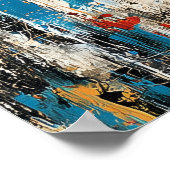 Abstract expressionistische roos schilderij modern poster (Hoek)