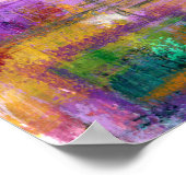 Abstract expressionistische schilderkunst vormen m poster (Hoek)