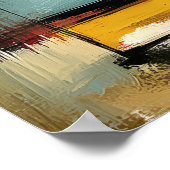 Abstract Expressionistische Surfplank – Symbolisch Poster (Hoek)