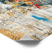 Abstract expressionistische vlinderschildering Kle Poster (Hoek)