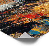Abstract expressionistische vuurtoren schilderij k poster (Hoek)