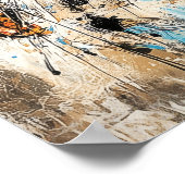 Abstract expressionistische zeester-schildering ku poster (Hoek)
