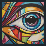 Abstract Eye Kleurrijke Art Deco Imitatie Canvas Print<br><div class="desc">Dit is niet je gemiddelde visitekaartje,  het is een mini-feest voor je ogen!</div>