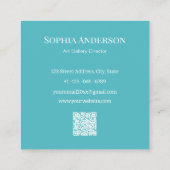 Abstract Eye Kleurrijke Art Deco Vierkante Visitekaartje (Achterkant)