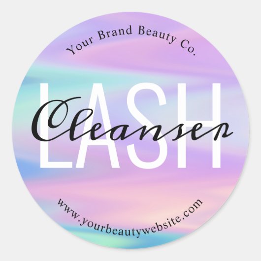 Abstract Eyelash Extension Cleanser Product Ronde Sticker (Voorkant)
