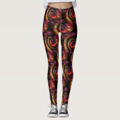 Abstract eyes in reds and purples leggings (Voorkant)