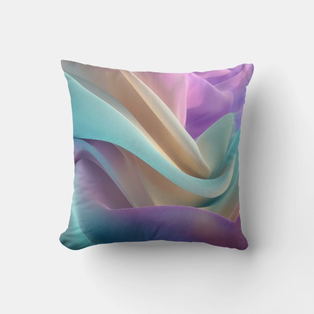 Abstract Fabric Texture in Pastel Tones Kussen (Voorkant)