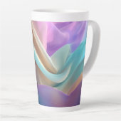Abstract Fabric Texture in Pastel Tones Latte Mok (Rechterhoek)