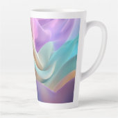 Abstract Fabric Texture in Pastel Tones Latte Mok (Rechts)