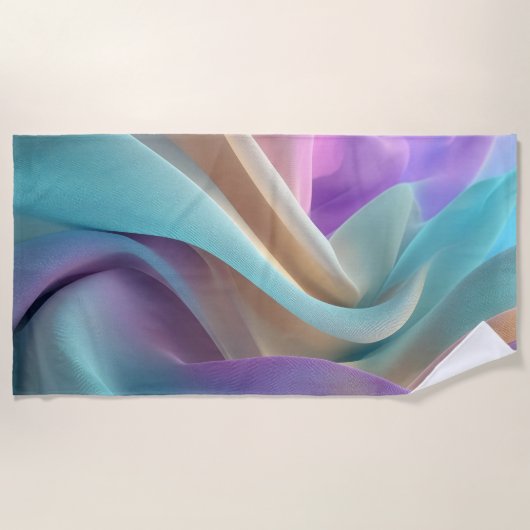 Abstract Fabric Texture in Pastel Tones Strandlaken (Voorkant)
