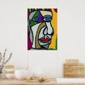Abstract Face 12 Poster (Keuken)