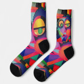 Abstract Face #1 Sokken (Links)