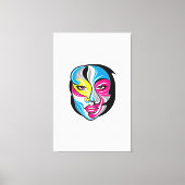 Abstract Face Art logo ontwerp Canvas Afdruk (Voorkant)